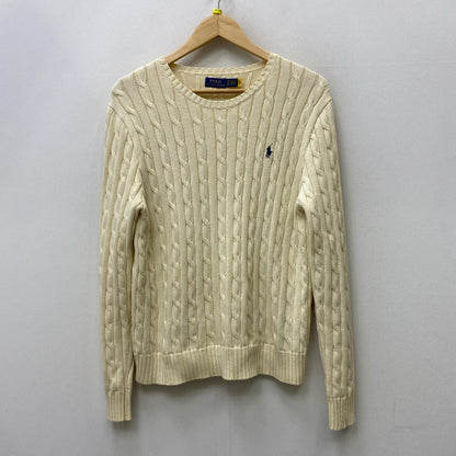 【中古】POLO RALPH LAUREN | ポロ・ラルフローレン CABLE KNIT SWEATER ニット アイボリー サイズ：XL【加古川店】