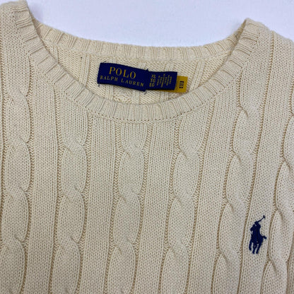 【中古】POLO RALPH LAUREN | ポロ・ラルフローレン CABLE KNIT SWEATER ニット アイボリー サイズ：XL【加古川店】