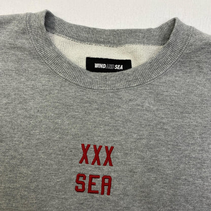 【中古】WIND AND SEA | ウィンダンシーウインダンシー ×GOD SELECTION WDS CREWNECK スウェット WDS-XXX-21A-09 グレー サイズ：M【加古川店】