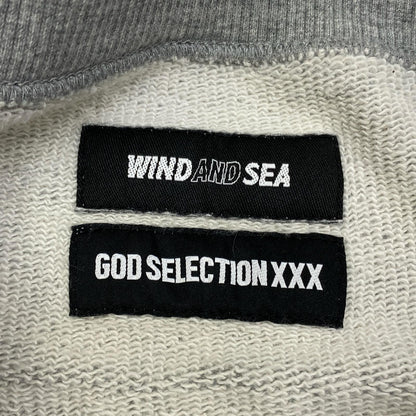 【中古】WIND AND SEA | ウィンダンシーウインダンシー ×GOD SELECTION WDS CREWNECK スウェット WDS-XXX-21A-09 グレー サイズ：M【加古川店】