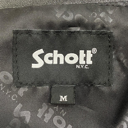 【中古】schott | ショット LEATHER TRACKER JACKET レザー 782-5950014 ブラック サイズ：M【加古川店】