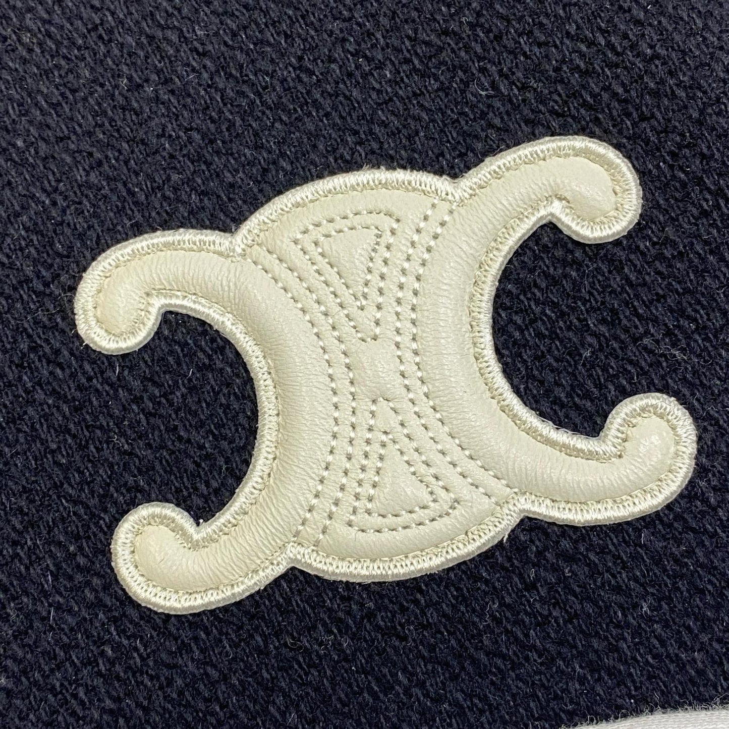 【中古】CELINE | セリーヌ Teddy Varsity Jacket In Textured Wool 国内正規品 スタジャン 2V29V29V896C.07MR ブラック サイズ：36【加古川店】