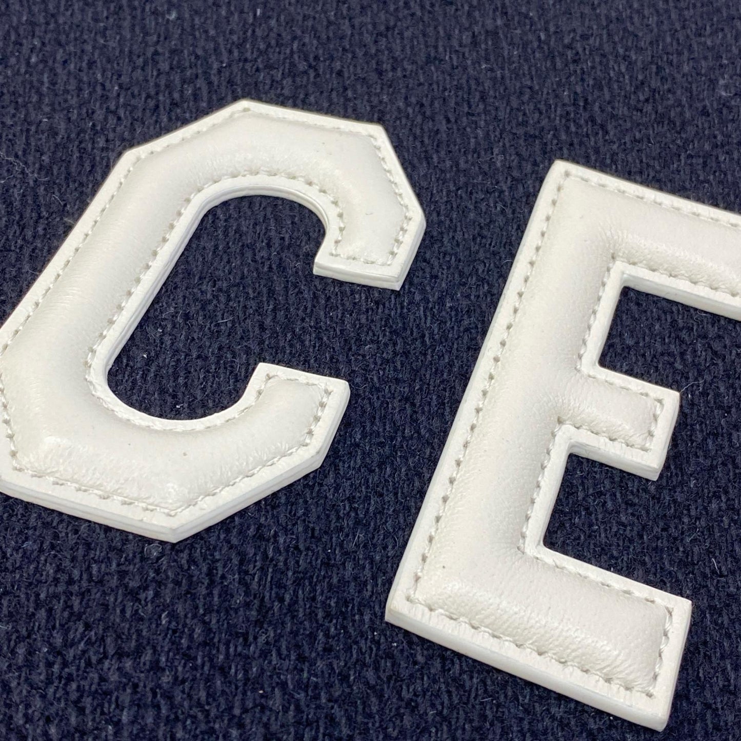 【中古】CELINE | セリーヌ Teddy Varsity Jacket In Textured Wool 国内正規品 スタジャン 2V29V29V896C.07MR ブラック サイズ：36【加古川店】