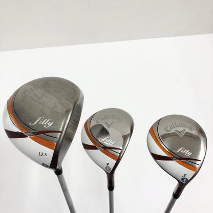 【中古】【ゴルフ用品】 Callaway | キャロウェイ filly レディースゴルフクラブ７本セット 1W,4W,5W,4～6H,AW フレックス:L,A【加古川店】