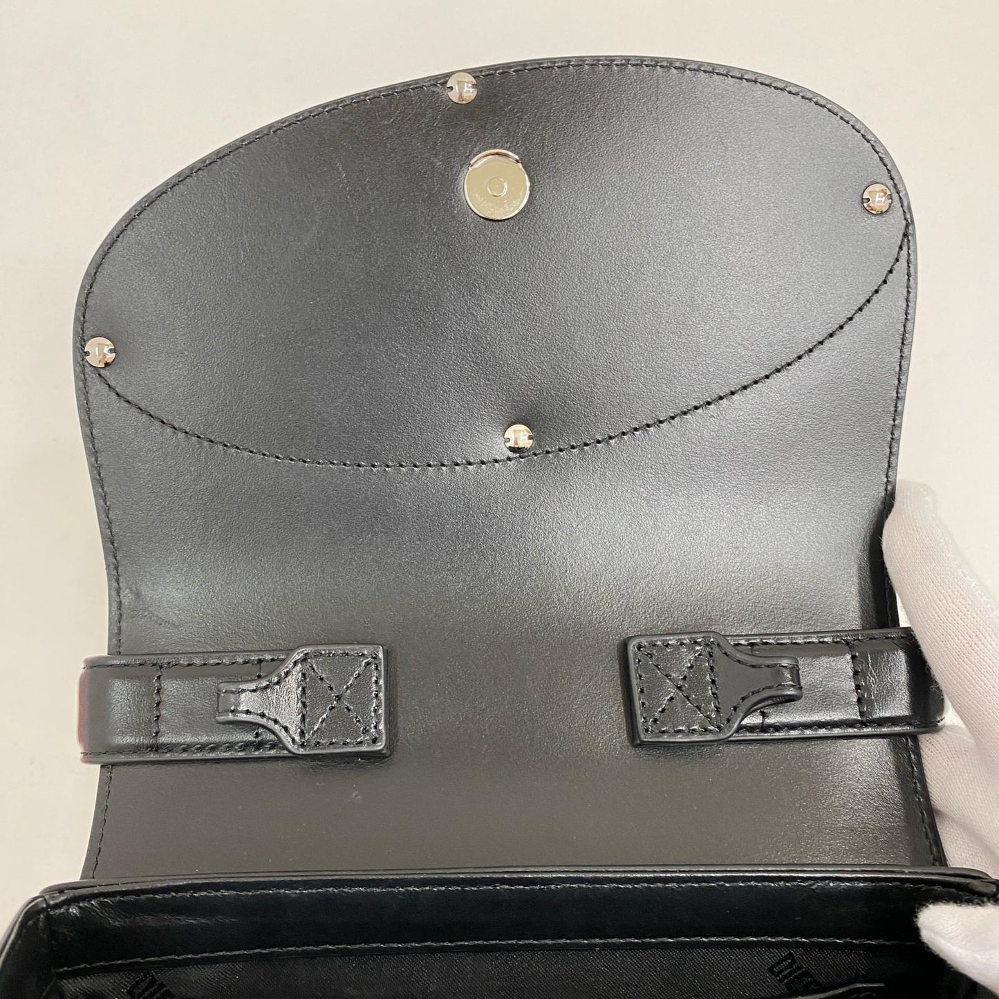 【中古】DIESEL | ディーゼル レザークロスボディバッグ ショルダーバッグ X08396PR818 ブラック【加古川店】
