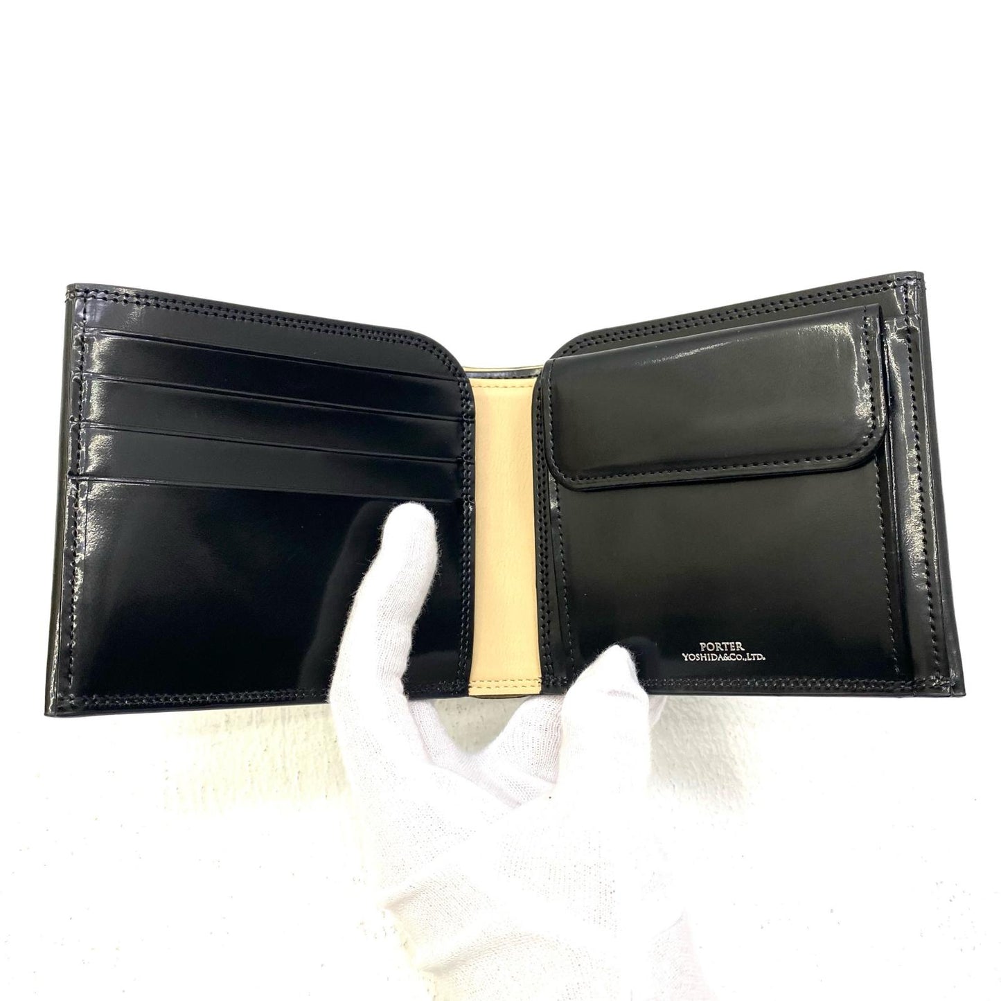 【中古】PORTER | ポーター PORTER COUNTER 二つ折り財布 037-02982 ブラック【加古川店】