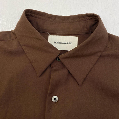【中古】markaware | マーカウェア COMFORT FIT SHIRT 長袖シャツ A24A-14SH01C ブラウン サイズ：1【加古川店】