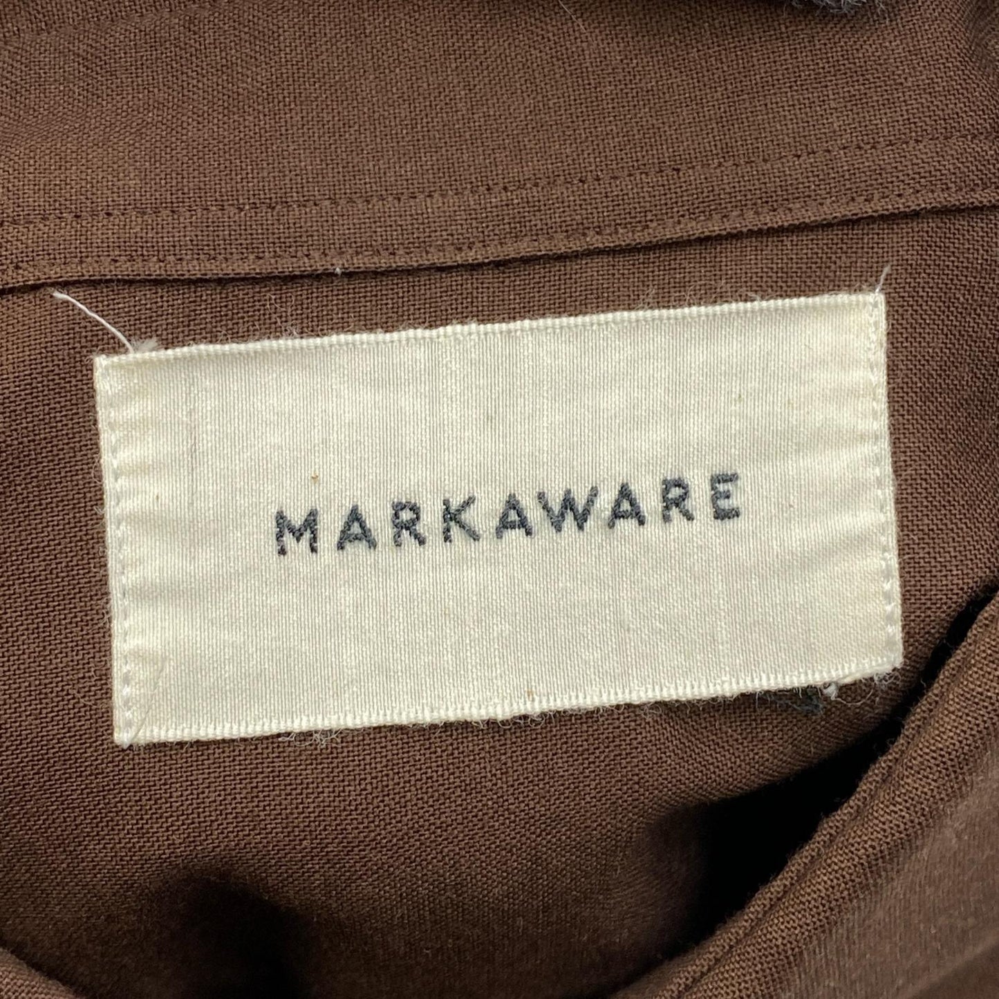 【中古】markaware | マーカウェア COMFORT FIT SHIRT 長袖シャツ A24A-14SH01C ブラウン サイズ：1【加古川店】