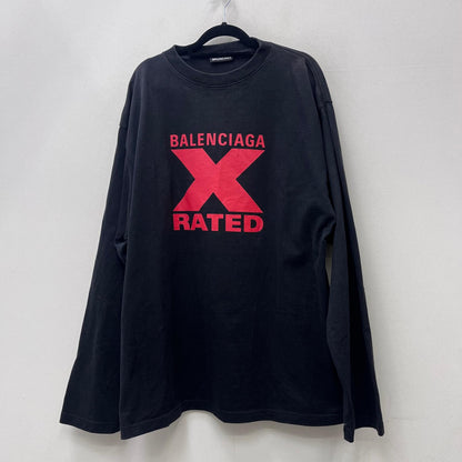 【中古】BALENCIAGA | バレンシアガ X-RATED 国内正規品 長袖Ｔシャツ 620970 ブラック サイズ：XXS【加古川店】