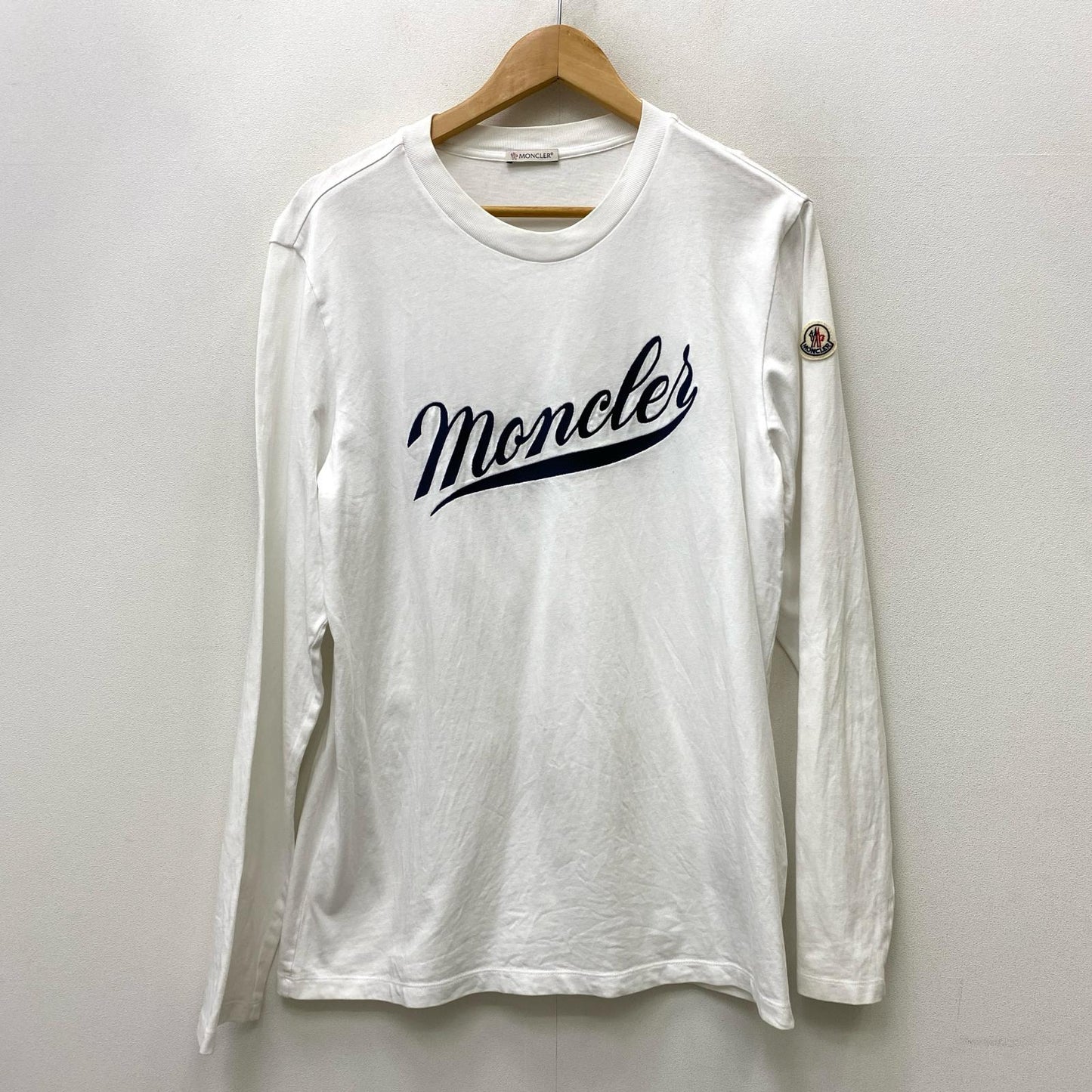【中古】MONCLER | モンクレール 国内正規品 長袖Ｔシャツ I10918D00002 ホワイト サイズ：S【加古川店】