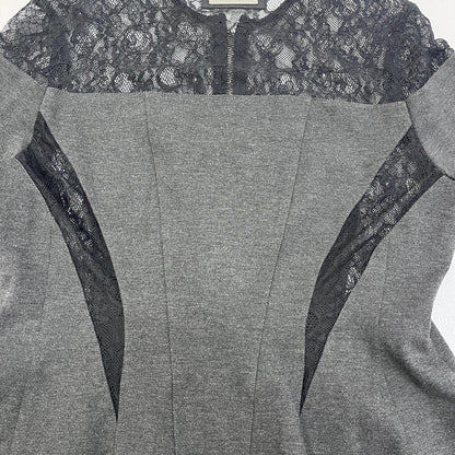 【中古】 Tulle Combi Cutting Tops カットソー 31232415401 グレー【加古川店】