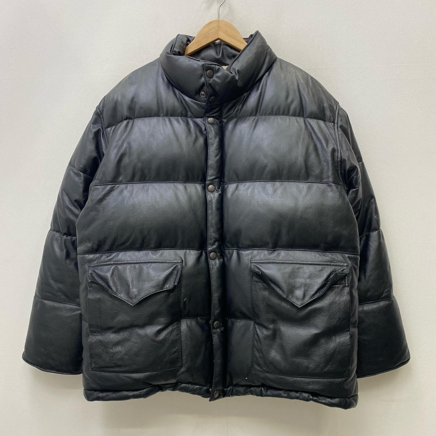 【中古】 BOSS COFFEE:LEATHER DOWN JACKET ダウンジャケット ブラック サイズ：M【加古川店】