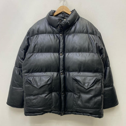 【中古】 BOSS COFFEE:LEATHER DOWN JACKET ダウンジャケット ブラック サイズ：M【加古川店】