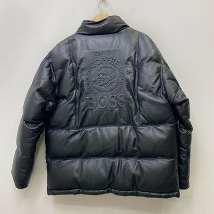 【中古】 BOSS COFFEE:LEATHER DOWN JACKET ダウンジャケット ブラック サイズ：M【加古川店】