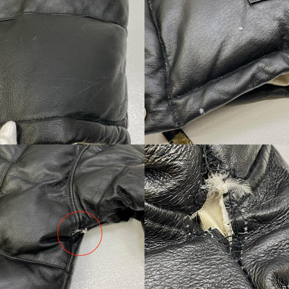 【中古】 BOSS COFFEE:LEATHER DOWN JACKET ダウンジャケット ブラック サイズ：M【加古川店】