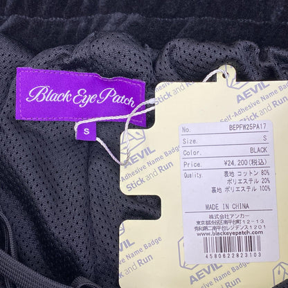 【中古】BlackEyePatch | ブラックアイパッチ HWC VELOUR TRACK PANTS パンツ BEPFW25PA17 ブラック サイズ：S【加古川店】