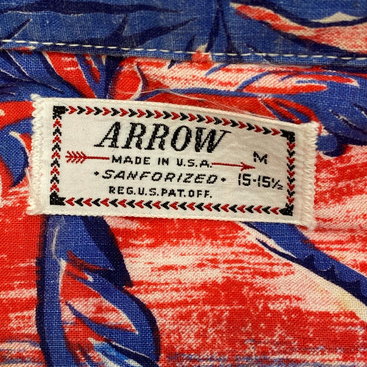 【中古】ARROW | アロー COTTON ALOHA SHIRT 50'S ヤシの木 半袖シャツ サイズ：M【加古川店】