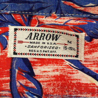 【中古】ARROW | アロー COTTON ALOHA SHIRT 50'S ヤシの木 半袖シャツ サイズ：M【加古川店】