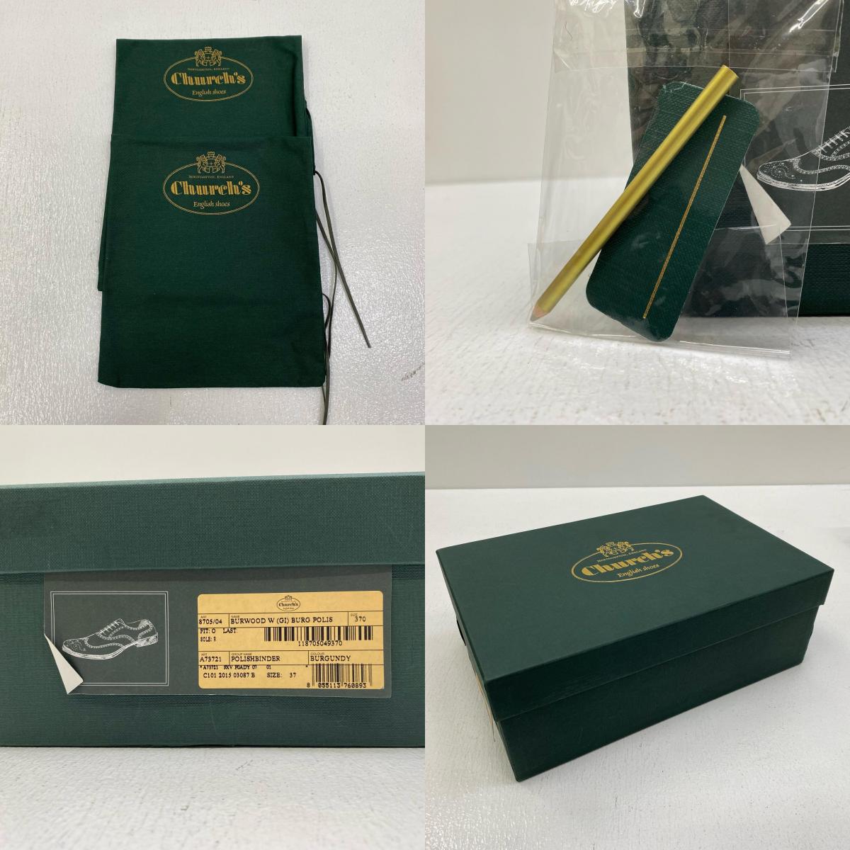 【中古】Church`s | チャーチ BURWOOD WG その他靴 A73721 ボルドー/バーガンディー 24cm【加古川店】