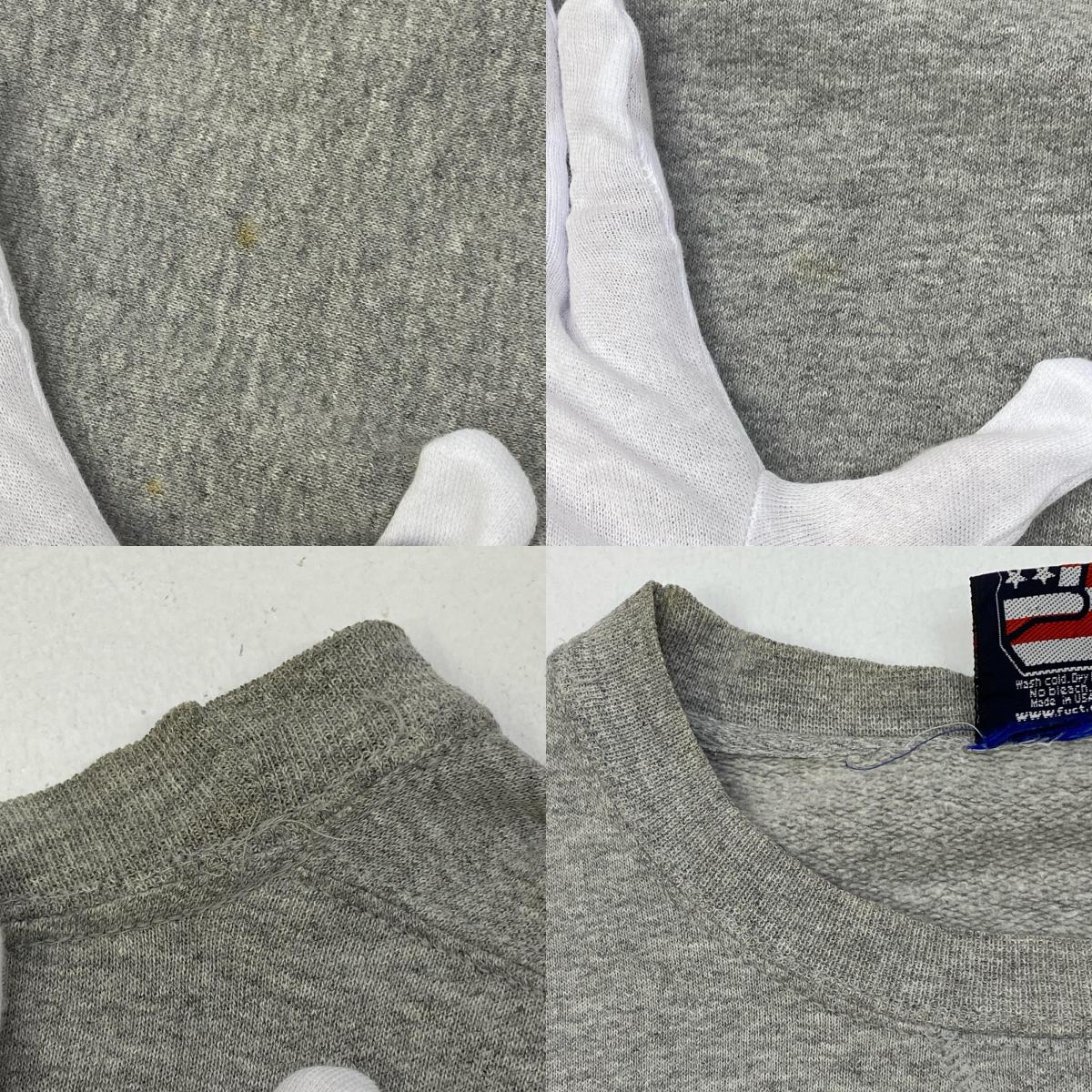 【中古】fuct | ファクト x LUCIFER WONG SWEAT スウェット グレー サイズ：M【加古川店】