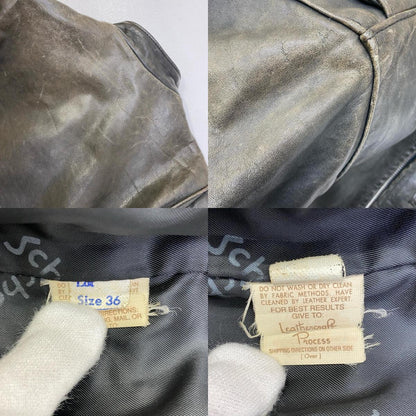 【中古】schott | ショット SINGLE RIDERS JKT レザー 141 ブラック サイズ：36【加古川店】
