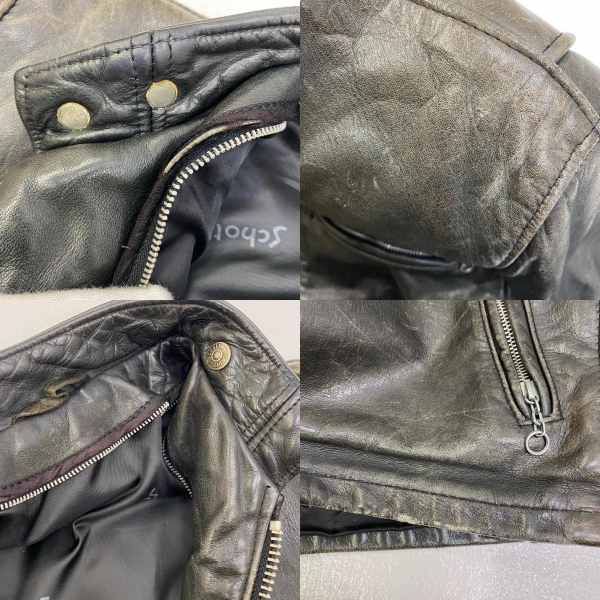 【中古】schott | ショット SINGLE RIDERS JKT レザー 141 ブラック サイズ：36【加古川店】