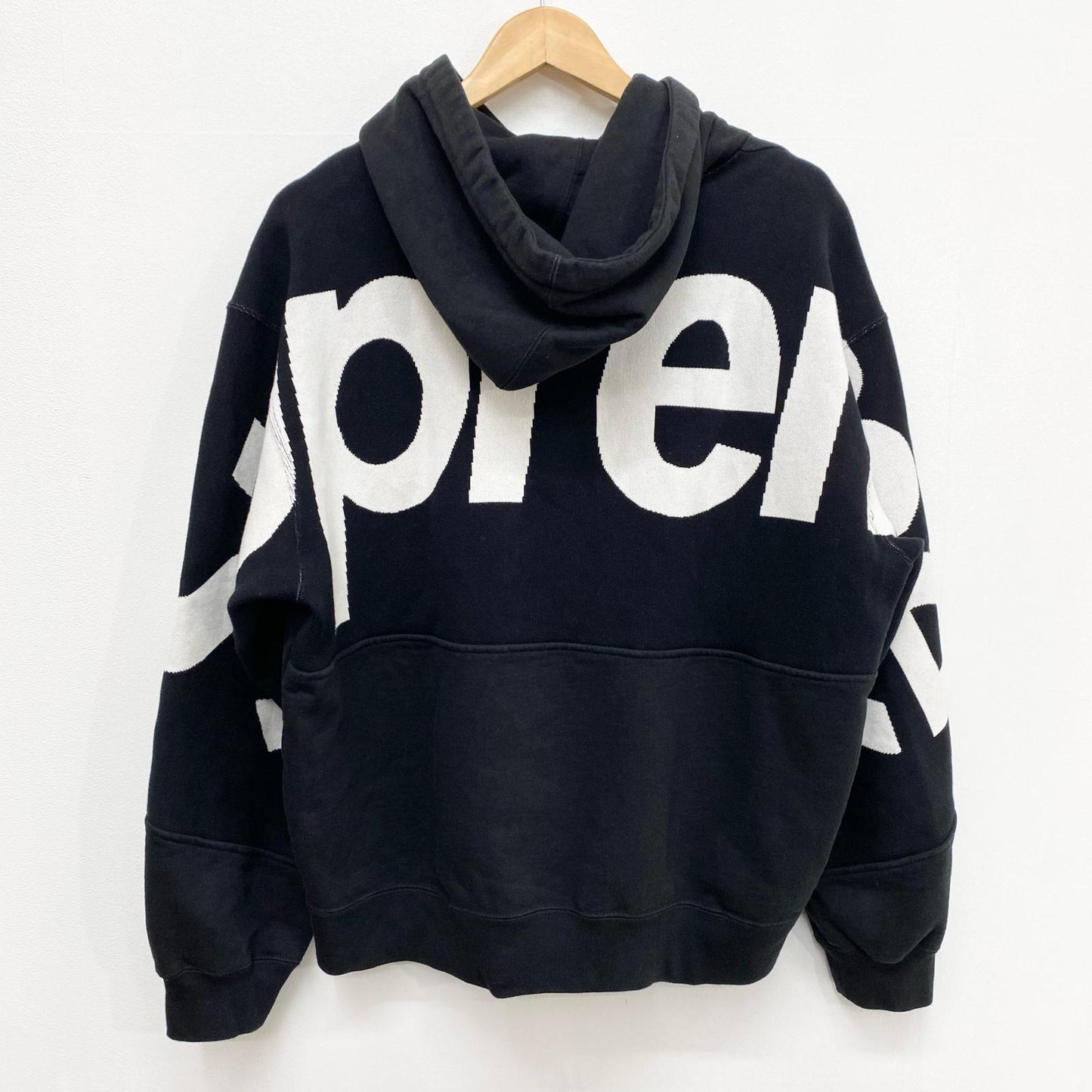 Supreme | シュプリーム Big Logo Jacquard Hooded プルオーバーパーカー ブラック Mサイズ 23FW パーカー ブラック サイズ：M