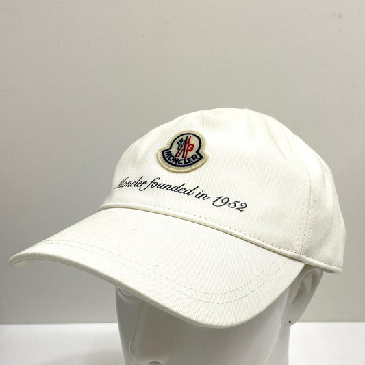 【中古】MONCLER | モンクレール BASEBALL CAP キャップ J10913B00002 ホワイト【加古川店】