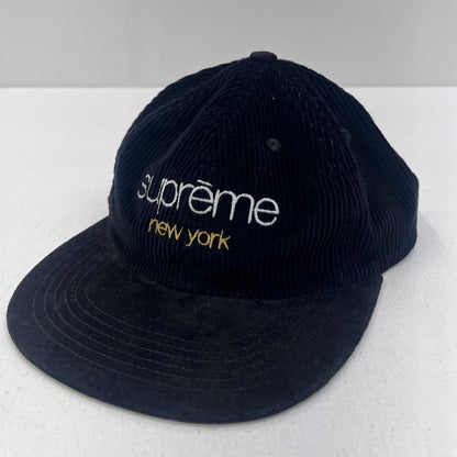 Supreme | シュプリーム Corduroy Classic Logo 6-Panel キャップ ブラック