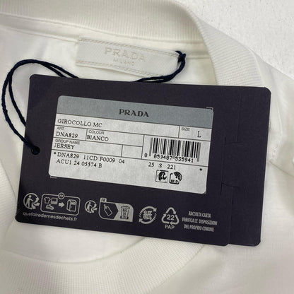 【中古】PRADA | プラダ 半袖Ｔシャツ DNA829 ホワイト サイズ：L【加古川店】