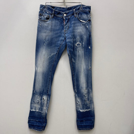 【中古】DSQUARED2 | ディースクエアード ペンキ ハードダメージ加工 デニムパンツ S74LA0772 インディゴ サイズ：50【加古川店】