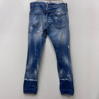 【中古】DSQUARED2 | ディースクエアード ペンキ ハードダメージ加工 デニムパンツ S74LA0772 インディゴ サイズ：50【加古川店】