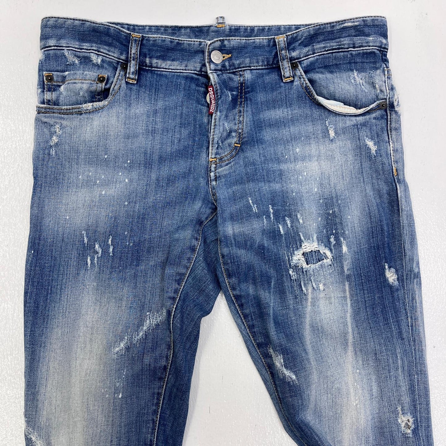 【中古】DSQUARED2 | ディースクエアード ペンキ ハードダメージ加工 デニムパンツ S74LA0772 インディゴ サイズ：50【加古川店】
