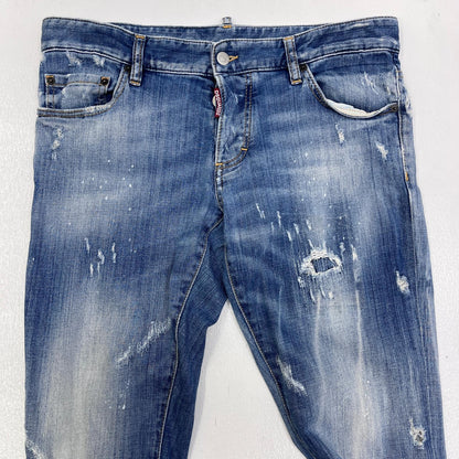 【中古】DSQUARED2 | ディースクエアード ペンキ ハードダメージ加工 デニムパンツ S74LA0772 インディゴ サイズ：50【加古川店】