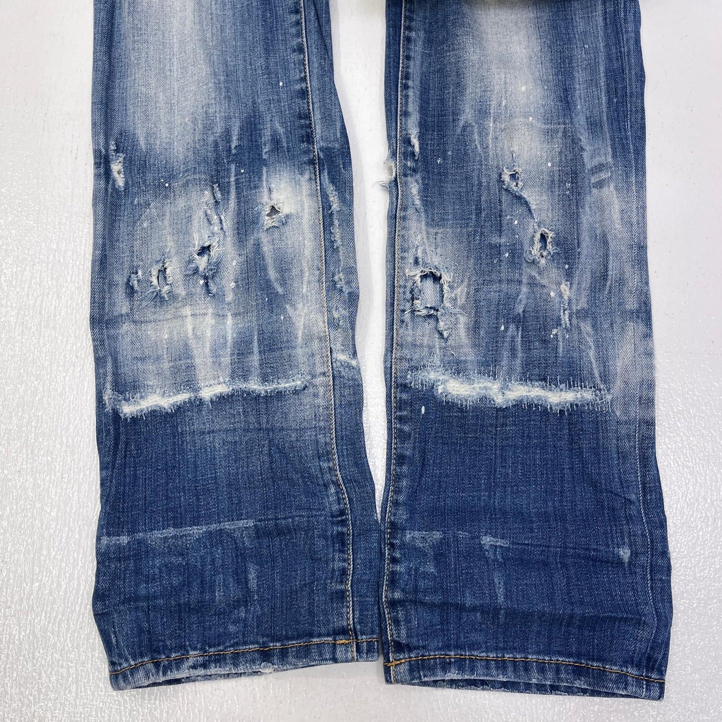 【中古】DSQUARED2 | ディースクエアード ペンキ ハードダメージ加工 デニムパンツ S74LA0772 インディゴ サイズ：50【加古川店】