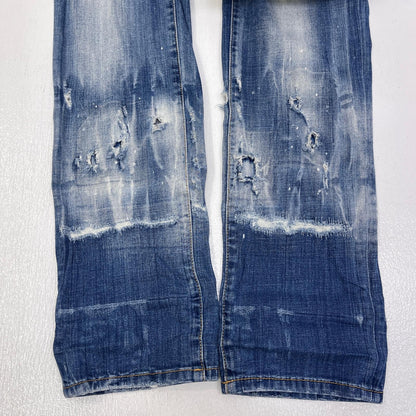 【中古】DSQUARED2 | ディースクエアード ペンキ ハードダメージ加工 デニムパンツ S74LA0772 インディゴ サイズ：50【加古川店】