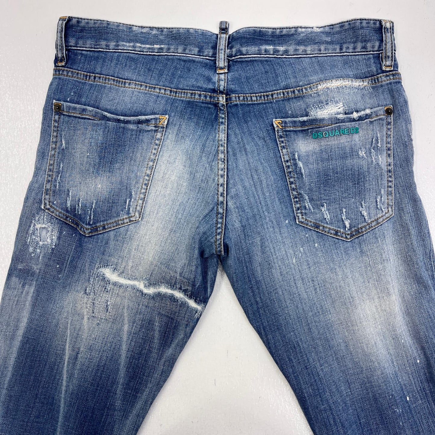 【中古】DSQUARED2 | ディースクエアード ペンキ ハードダメージ加工 デニムパンツ S74LA0772 インディゴ サイズ：50【加古川店】