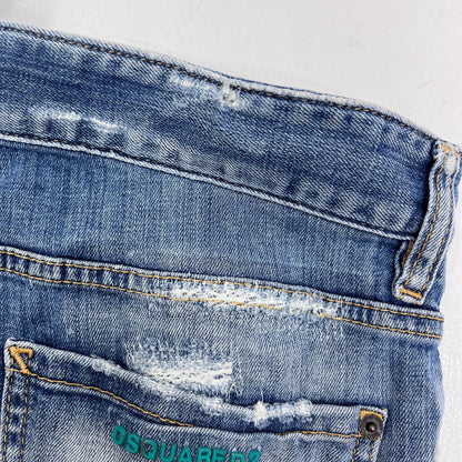 【中古】DSQUARED2 | ディースクエアード ペンキ ハードダメージ加工 デニムパンツ S74LA0772 インディゴ サイズ：50【加古川店】