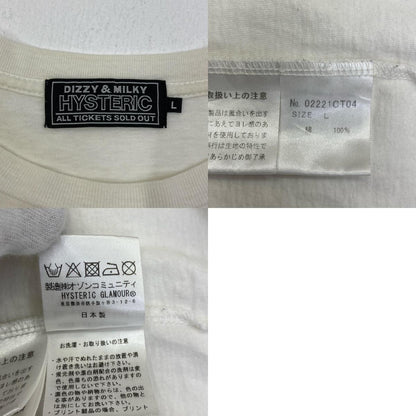 【中古】HYSTERIC GLAMOUR | ヒステリックグラマー CAR LOGO CAMERA GIRL 半袖Ｔシャツ 02221CT04 ホワイト サイズ：L【加古川店】