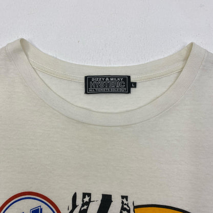 【中古】HYSTERIC GLAMOUR | ヒステリックグラマー CAR LOGO CAMERA GIRL 半袖Ｔシャツ 02221CT04 ホワイト サイズ：L【加古川店】