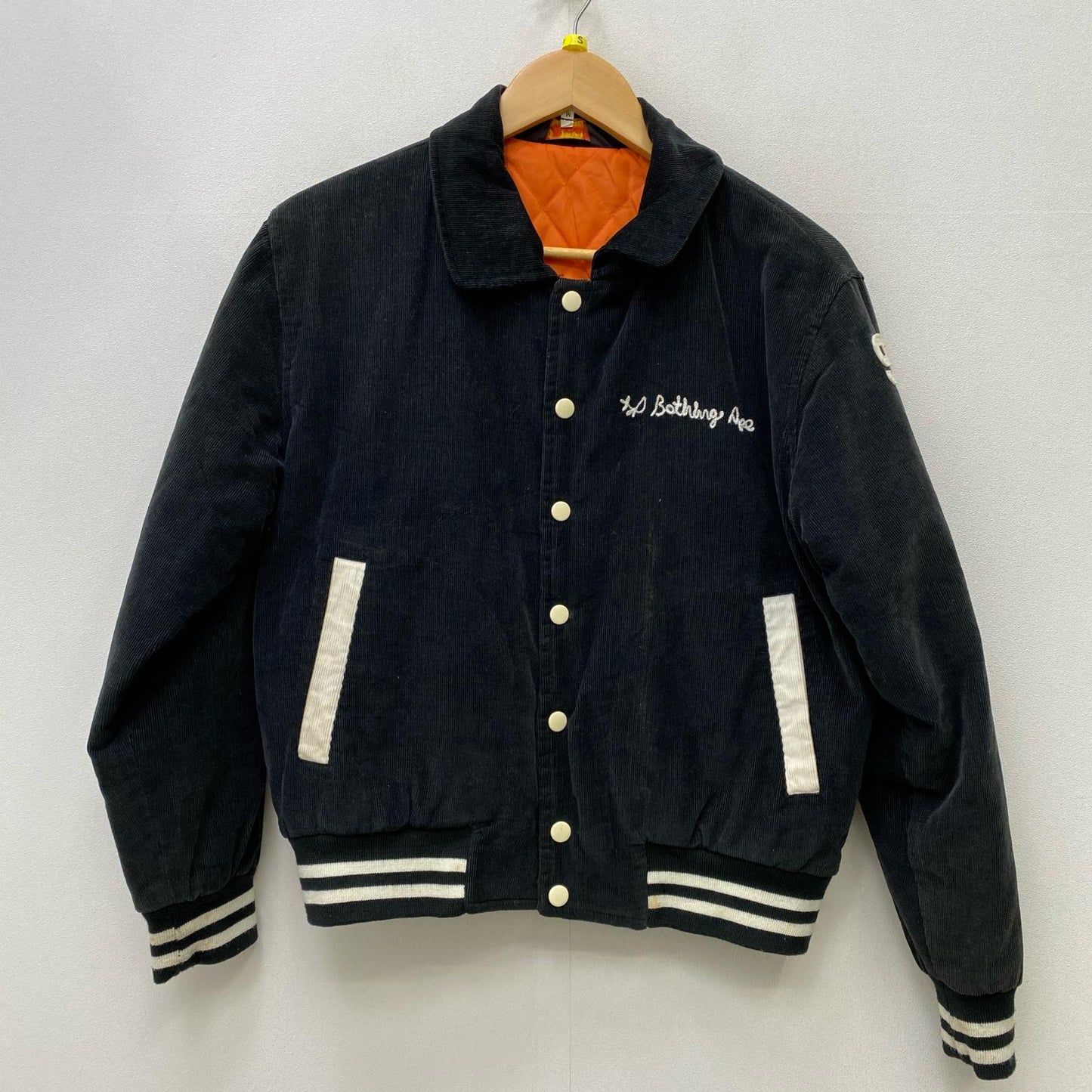 【中古】A BATHING APE | アベイシングエイプ GENERAL CORDUROY VARSITY スタジャン ブラック サイズ：M【加古川店】