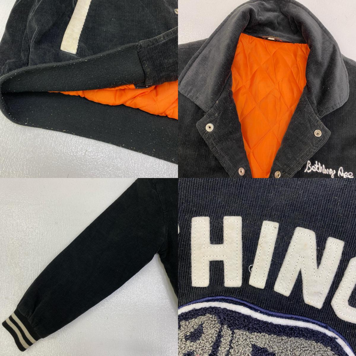 【中古】A BATHING APE | アベイシングエイプ GENERAL CORDUROY VARSITY スタジャン ブラック サイズ：M【加古川店】
