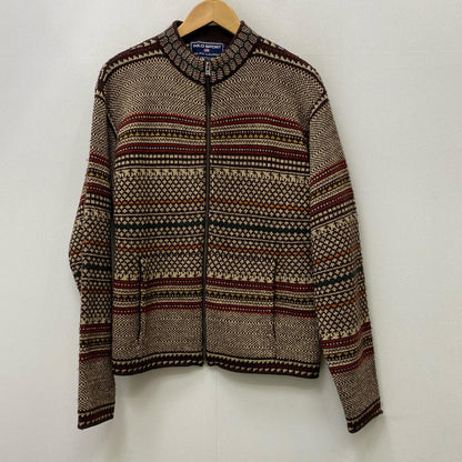 【中古】POLO SPORT RALPH LAUREN | ポロスポーツラルフローレン ｼﾙｸ混総柄ジップアップニット ニット サイズ：L【加古川店】