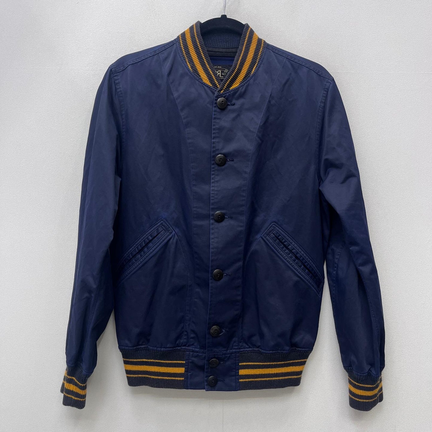 【中古】RRL(RALPH LAUREN) | ダブルアールエルラルフローレン varsity jacket ブルゾン 0200011466 ダークネイビー サイズ：S【加古川店】