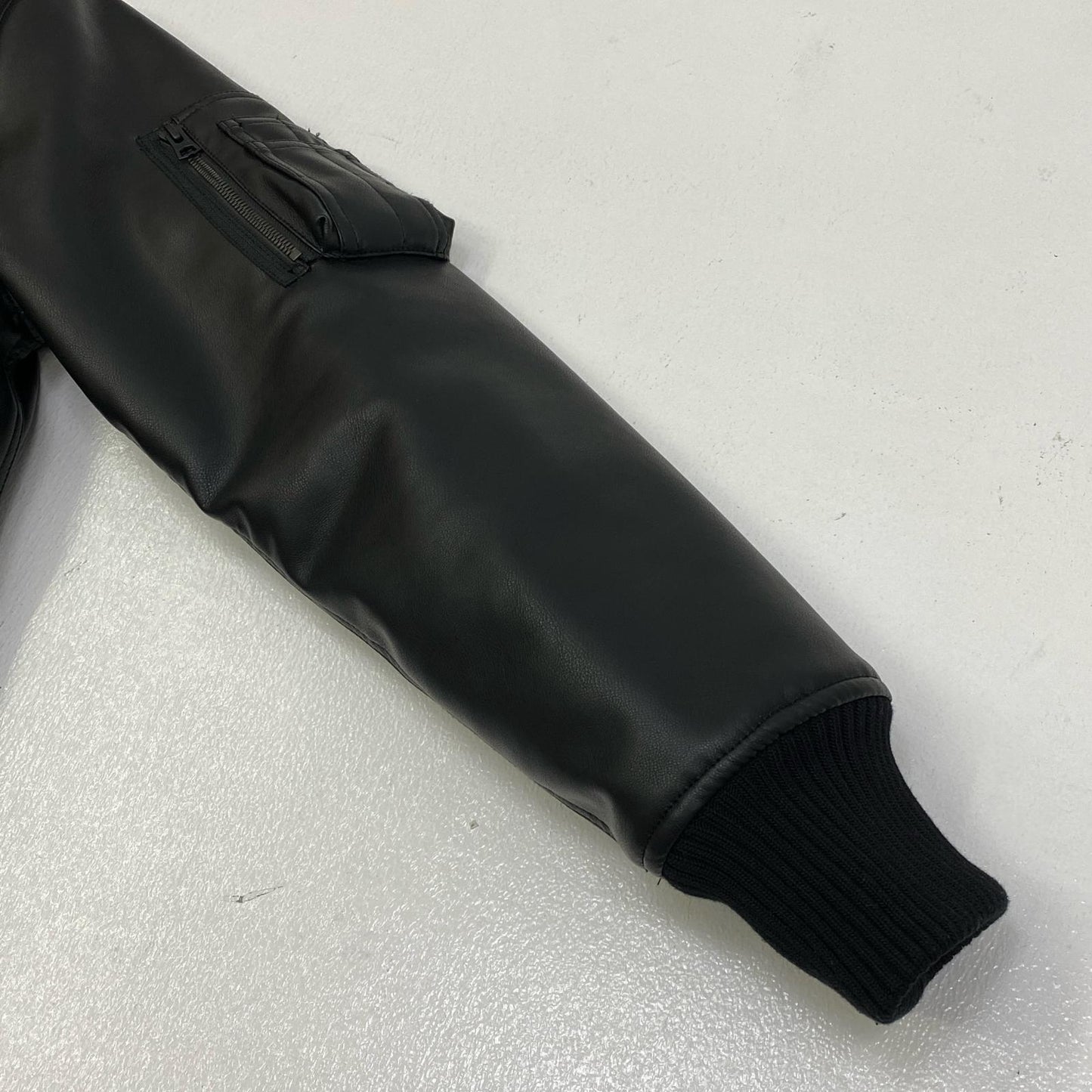 【中古】ALPHA | アルファ LEATHERETTE MA-1 レザー TA1658-001 ブラック サイズ：M【加古川店】