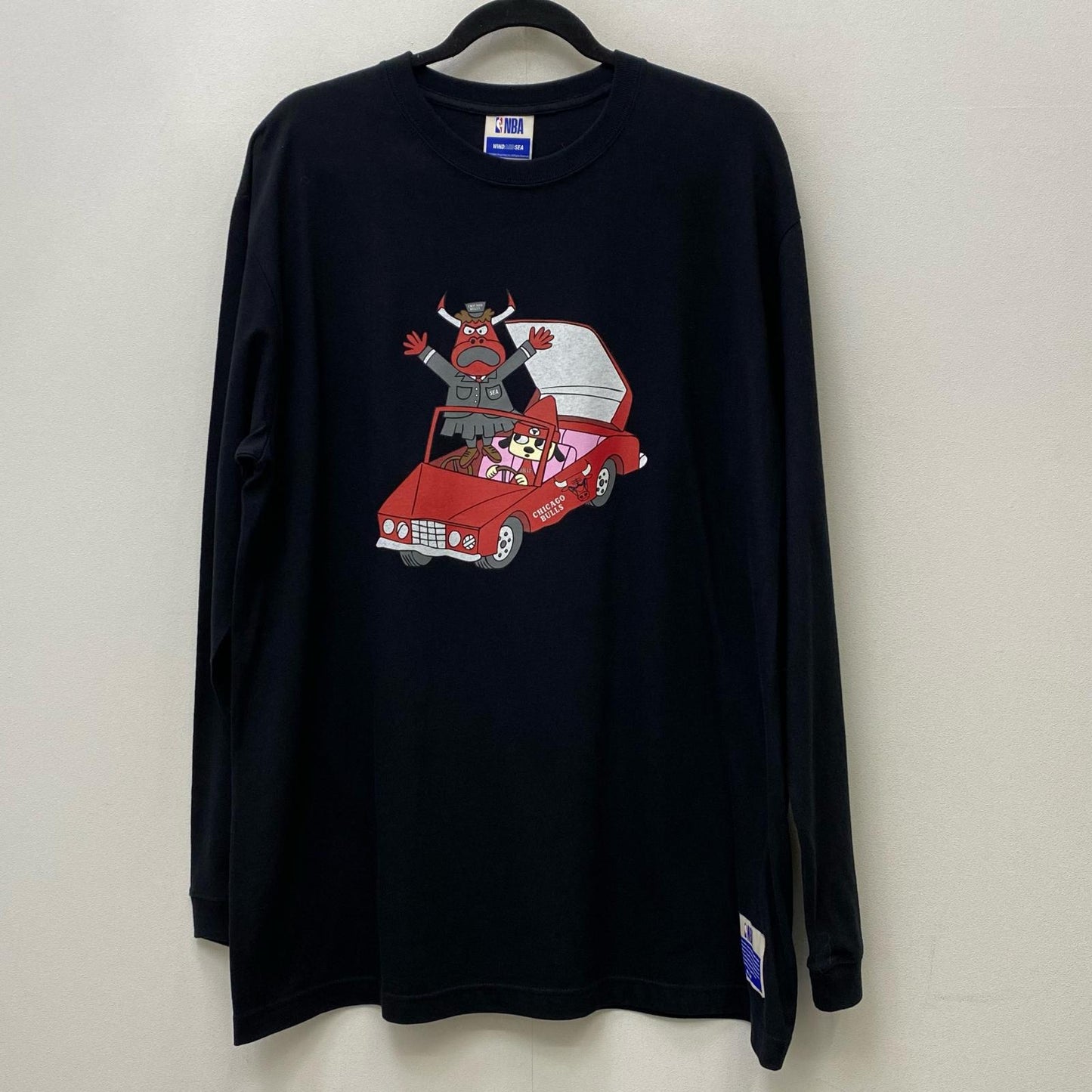 【中古】WIND AND SEA | ウィンダンシーウインダンシー PARAPPA×Bulls L/STee 長袖Ｔシャツ ブラック【加古川店】