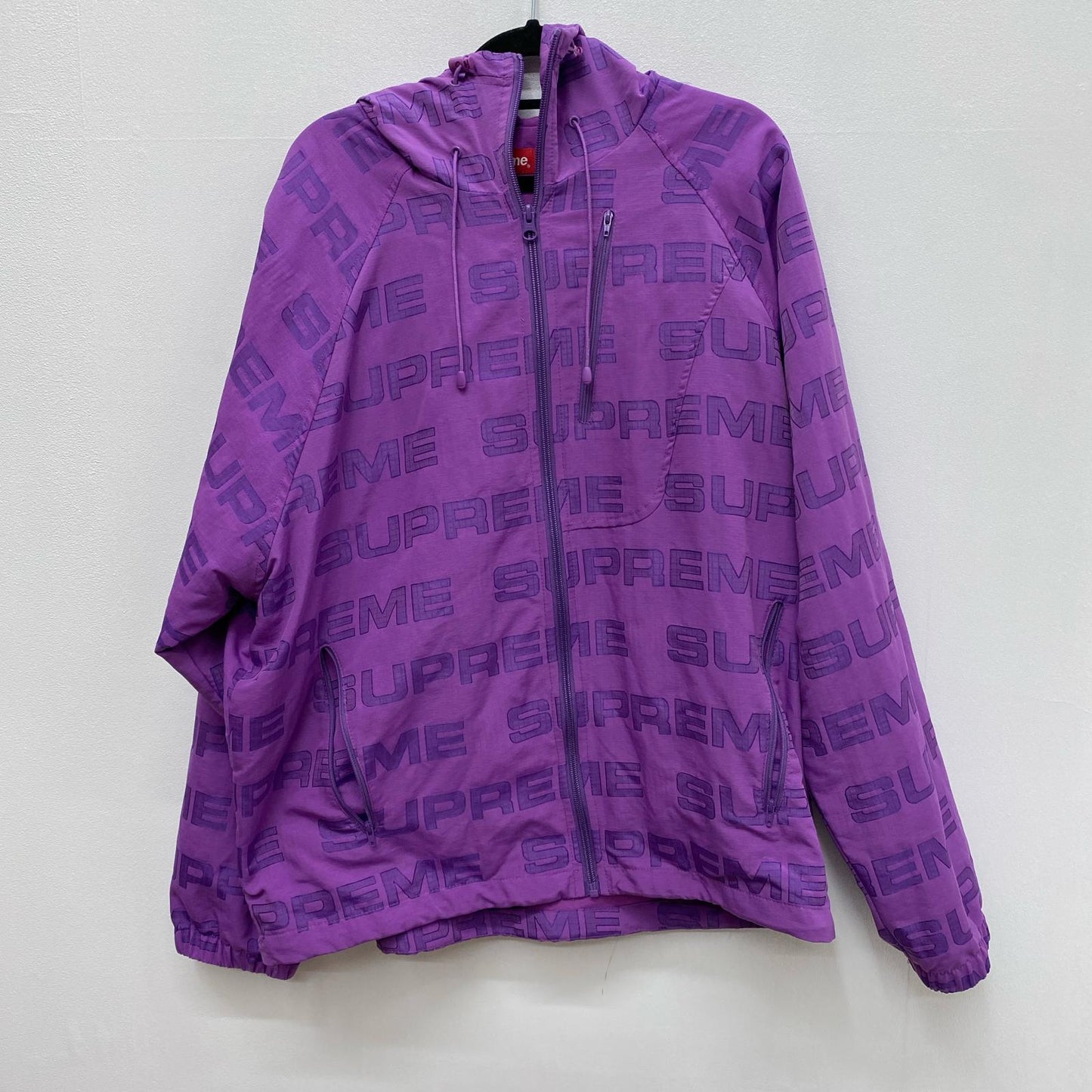 Supreme | シュプリーム Logo Ripstop Hooded ナイロンジャケット パープル Lサイズ 21FW トラックジャケット ナイロンジャケット パープル サイズ：L