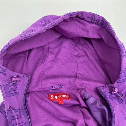 Supreme | シュプリーム Logo Ripstop Hooded ナイロンジャケット パープル Lサイズ 21FW トラックジャケット ナイロンジャケット パープル サイズ：L