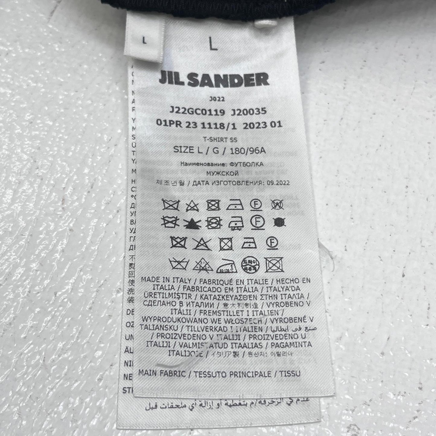 【中古】JIL SANDER | ジルサンダー Crewneck T-Shirt 半袖Ｔシャツ J22GC0119 J20035 ブラック サイズ：L【加古川店】