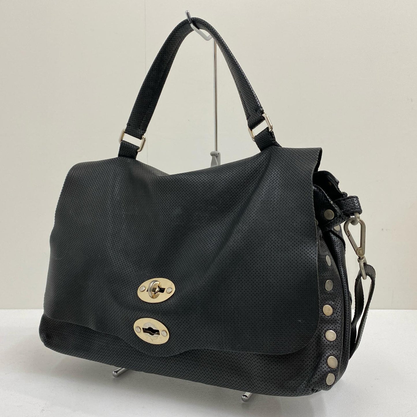 【中古】ZANELLATO | ザネラート POSTINA ANNI50 ショルダーバッグ ブラック【加古川店】
